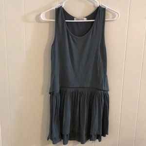 Dark green latched mama peplum nursing top XS